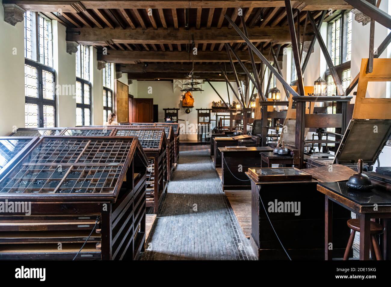 Ancienne imprimerie, Musée Plantin-Moretus, site du patrimoine mondial de l'UNESCO, Anvers, Belgique, Europe Banque D'Images
