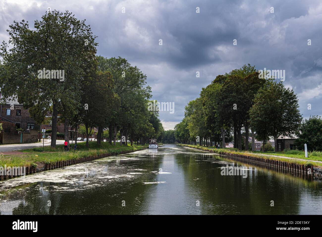 Canal du Centre, site classé au patrimoine mondial de l'UNESCO, reliant les rivières Meuse et Scheidt, Belgique, Europe Banque D'Images