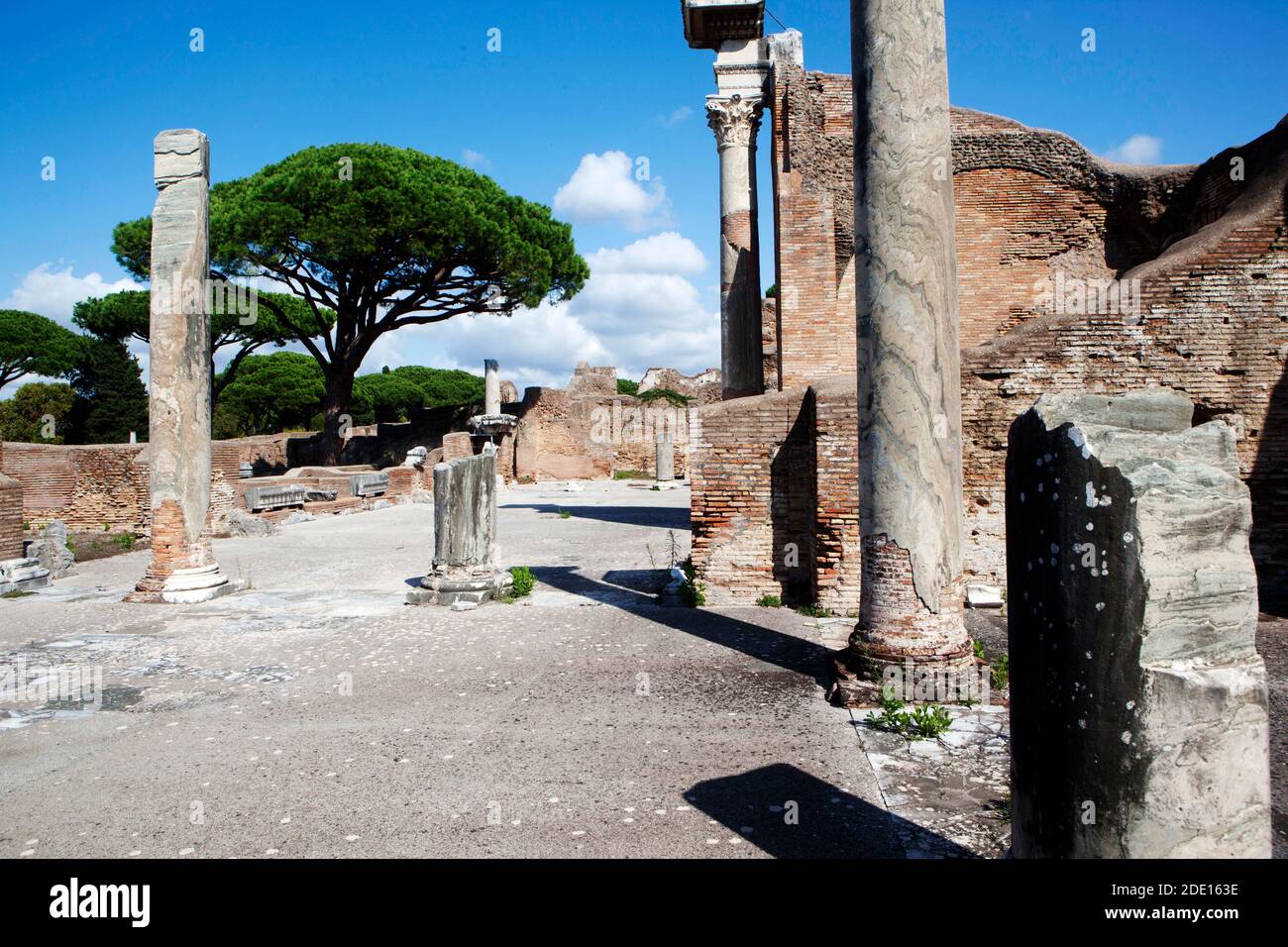 Forum thermes, Ostia Antica, Latium, Italie, Europe Banque D'Images