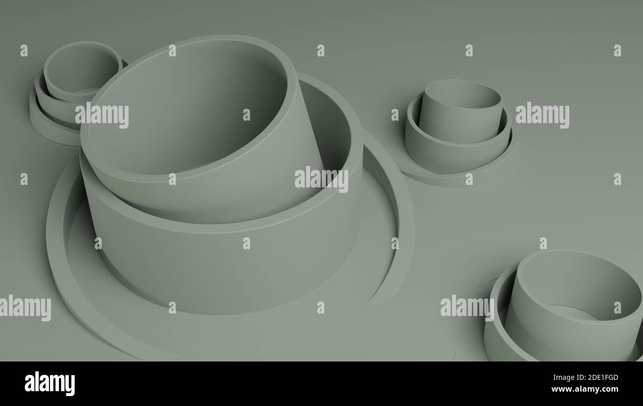 Illustration 3D abstraite pour la conception en arrière-plan. Formes géométriques. Rendu 3D. Banque D'Images