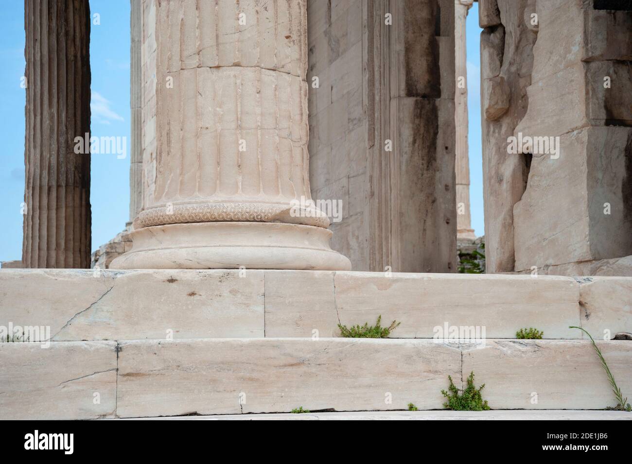 Erechtheion temple, détail, Acropole d'Athènes, Grèce Banque D'Images