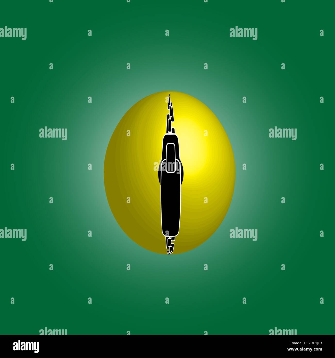 Œuf de Pâques de poulet festif avec fermeture éclair. Vacances de Pâques. œuf de poulet 3d. Fermeture à glissière. Religion et culture. Événement religieux. Paysannerie. Accueil c Illustration de Vecteur