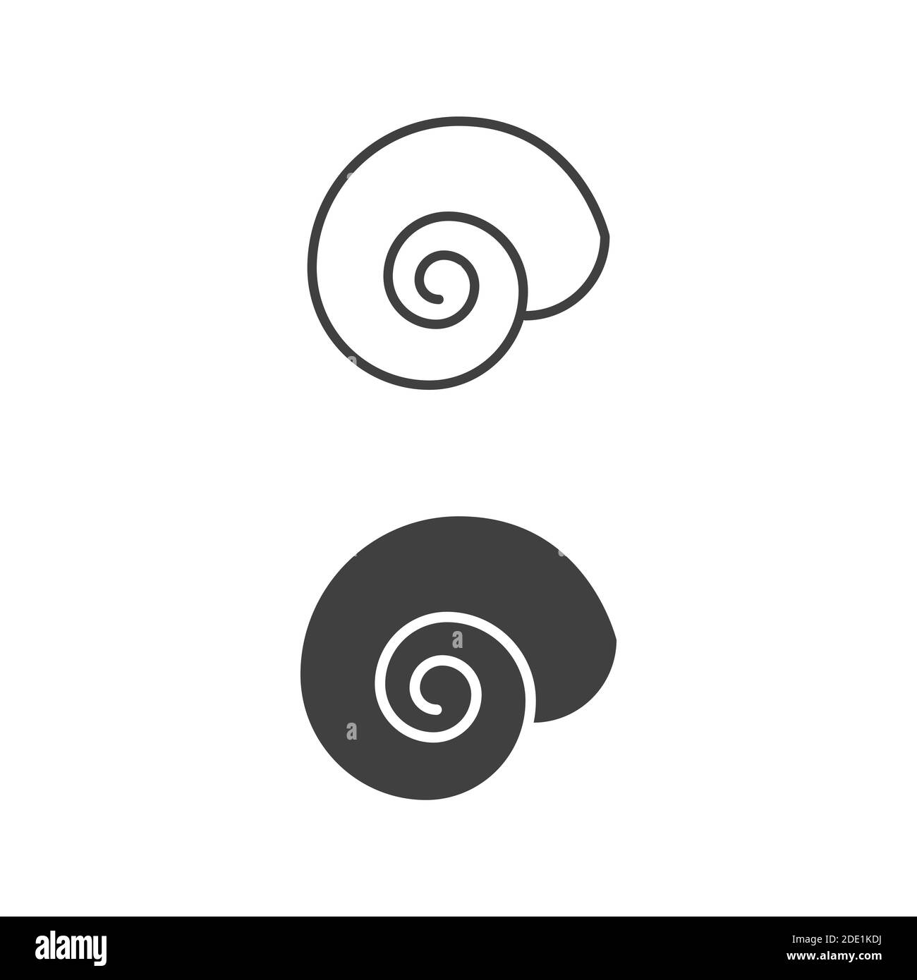 Modèle d'illustration de conception d'icône de vecteur d'escargot Illustration de Vecteur