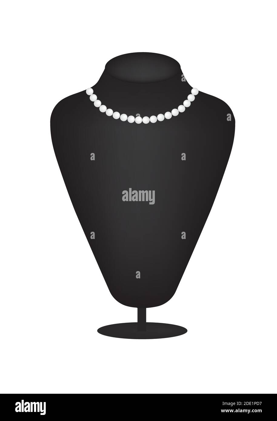 Silhouette de mannequin avec collier de perles, vecteur Illustration de Vecteur