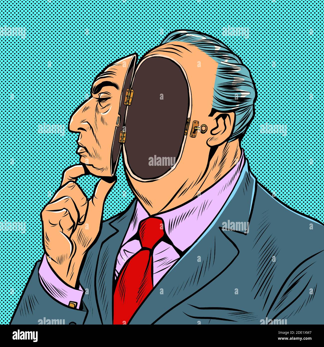 Un homme d'affaires avec un vide à l'intérieur Illustration de Vecteur