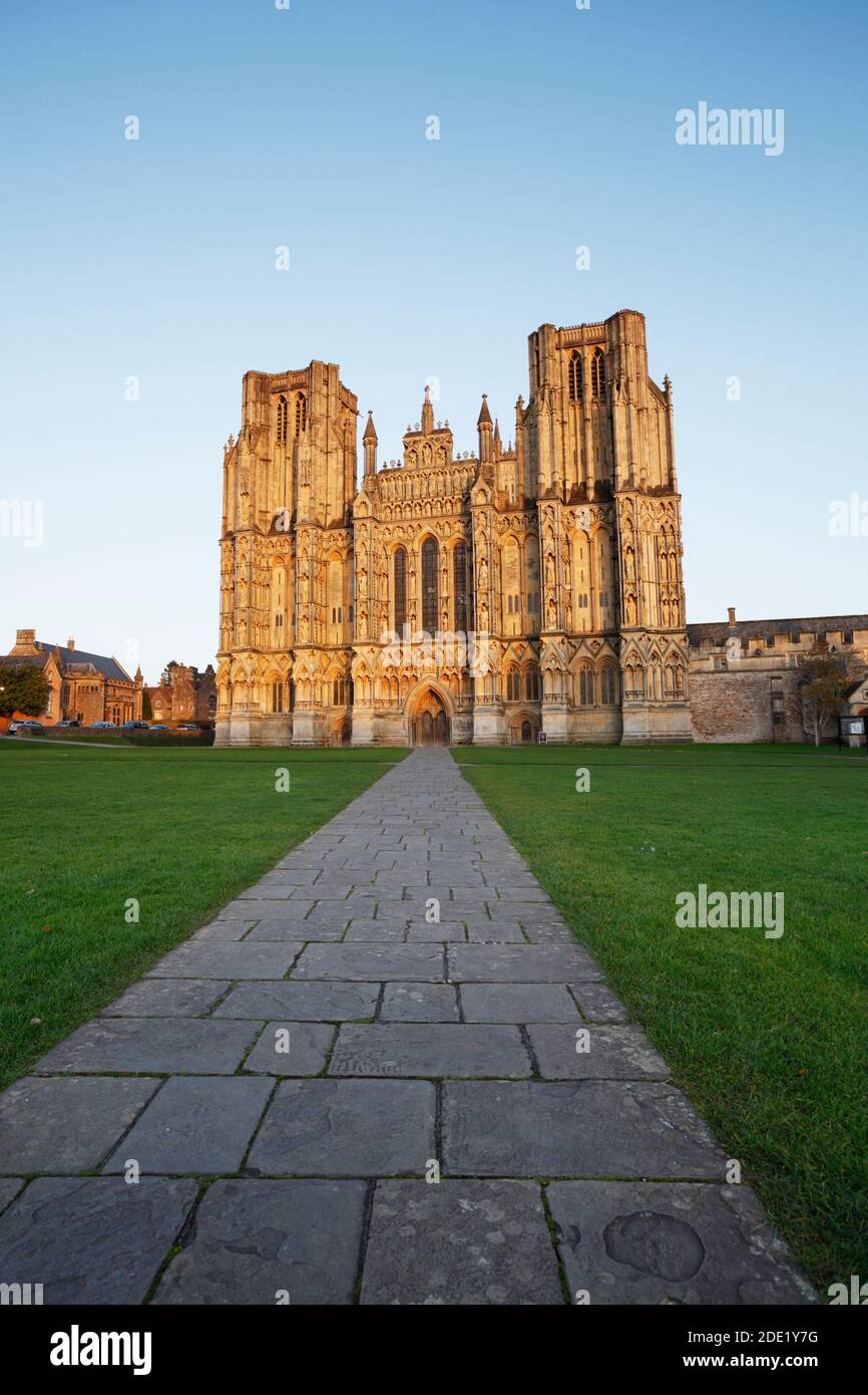 Cathédrale de Wells. Somerset. ROYAUME-UNI. Banque D'Images