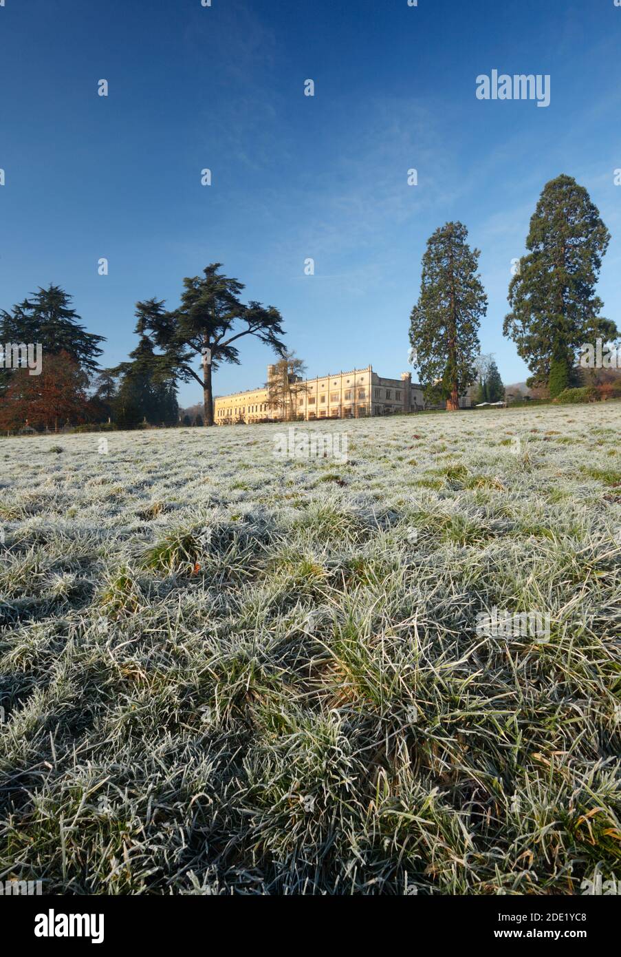 Ashton court Mansion sur un matin d'hiver glacial; . Bristol. ROYAUME-UNI. Banque D'Images