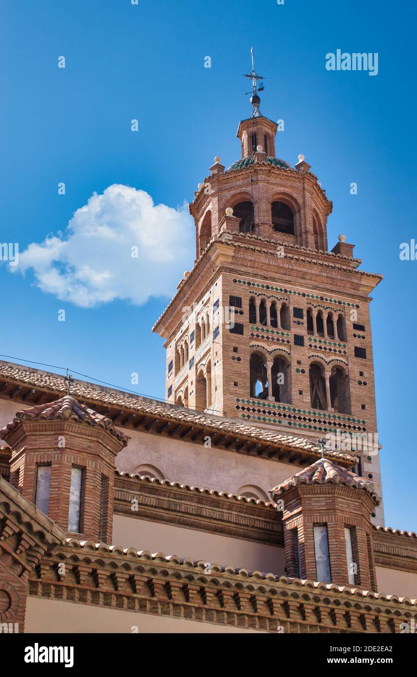 Clocher de style mudéjar de la cathédrale de Teruel, Espagne Banque D'Images