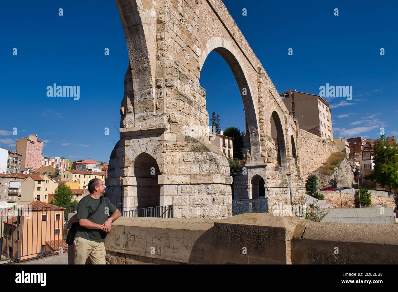 Visitez et admirez l'aqueduc médiéval du XVIe siècle à Teruel, en Espagne Banque D'Images