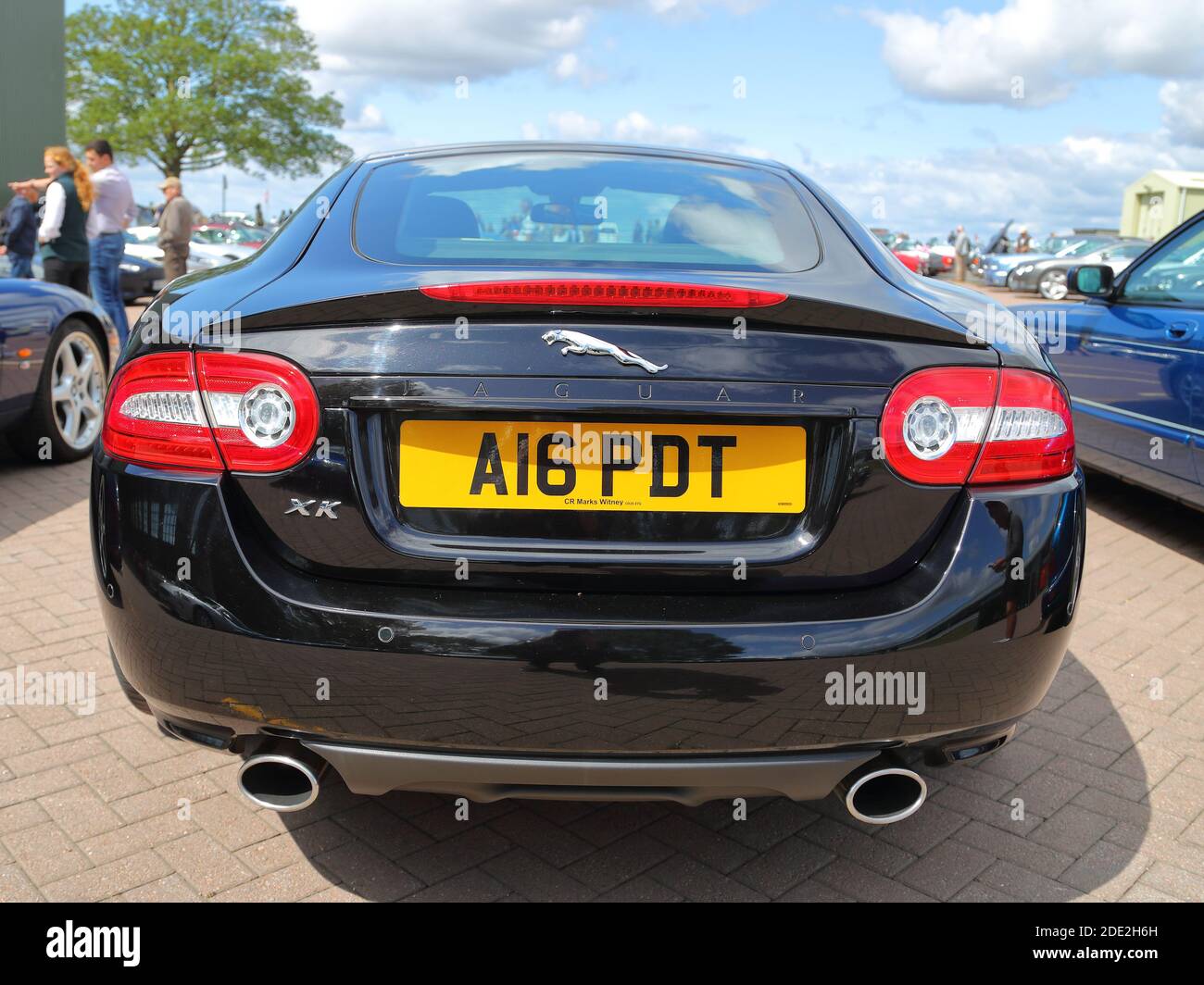 Vue arrière d'un coupé Jaguar XK Grand Tourer Banque D'Images