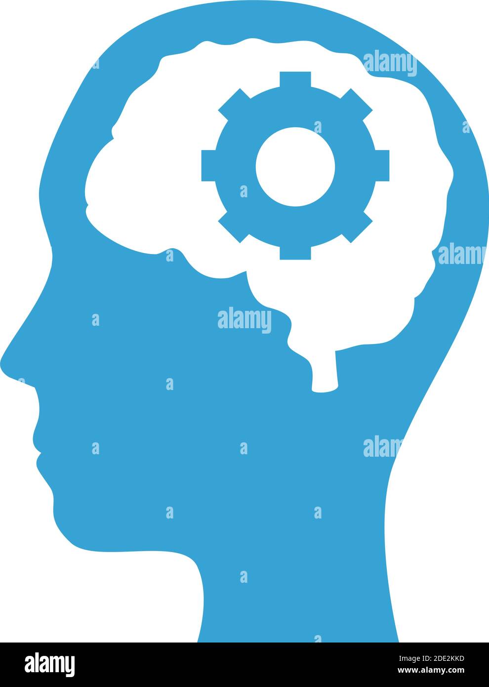profil de santé mentale humain avec organe et équipement du cerveau Illustration de Vecteur