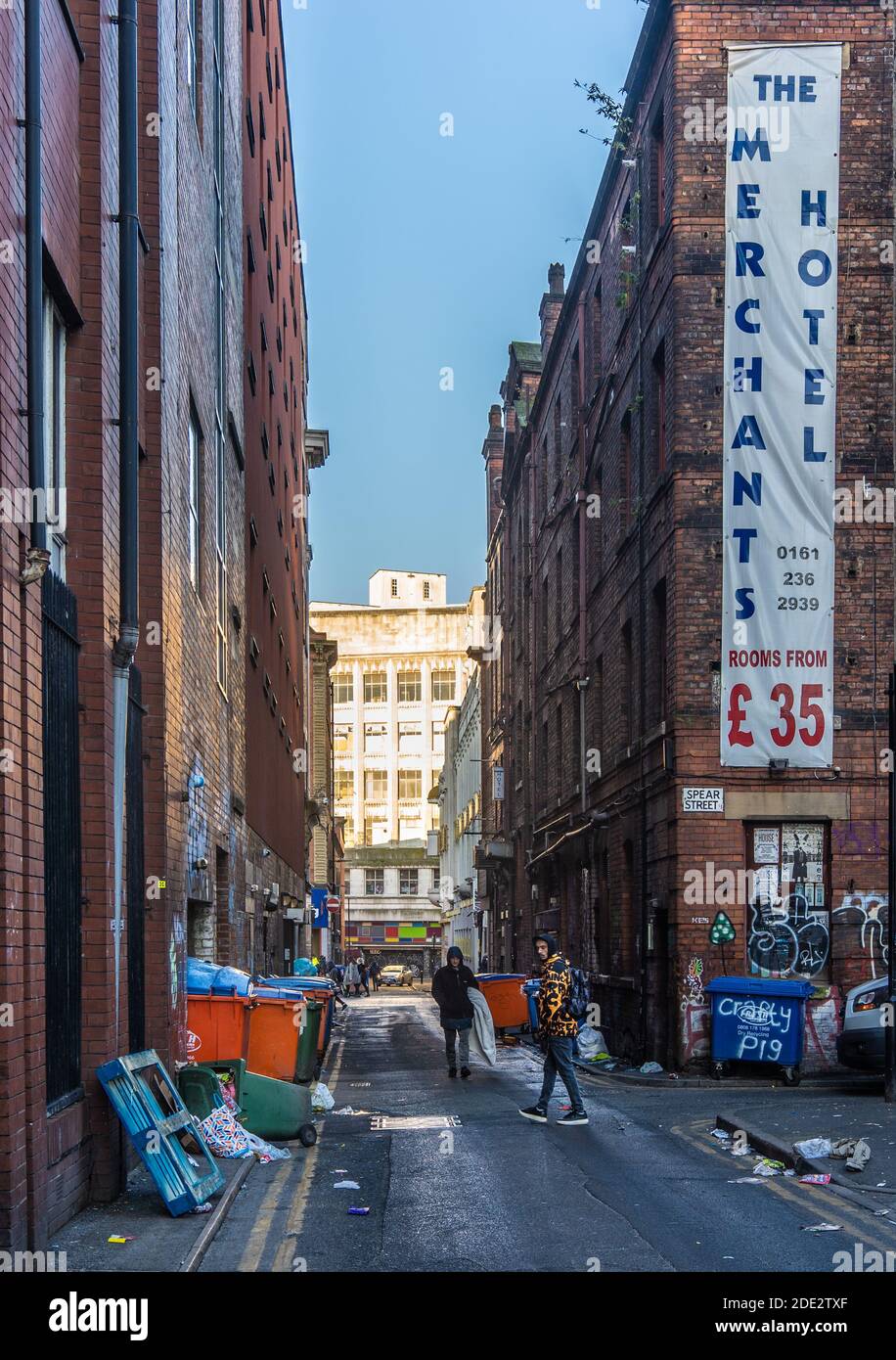 hôtel des marchands, rue effilée, manchester Banque D'Images