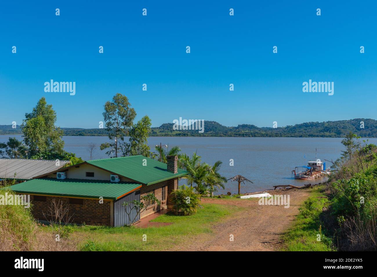 Rivière Paraná avec Playa del sol, San Ignacio, Departamento Misiones, Argentine, Amérique latine Banque D'Images