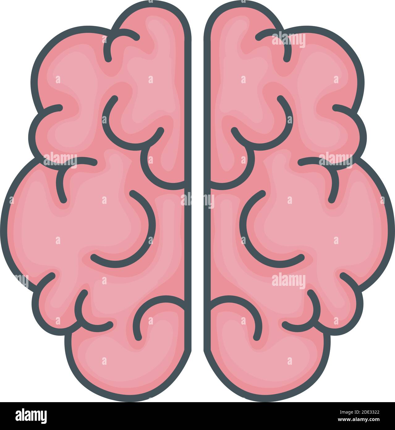 icône d'organe cérébral de santé mentale Illustration de Vecteur