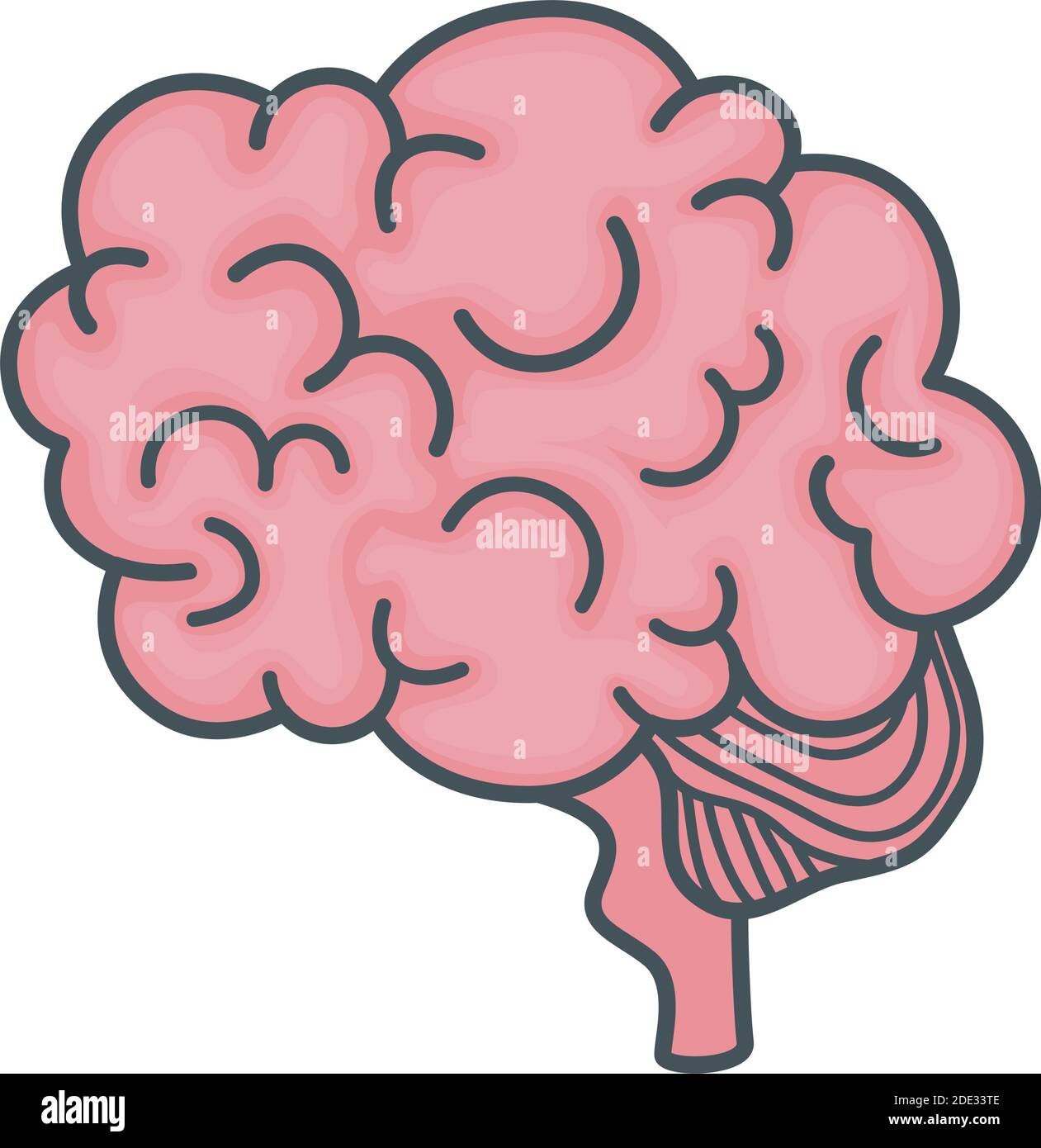 icône d'organe cérébral de santé mentale Illustration de Vecteur
