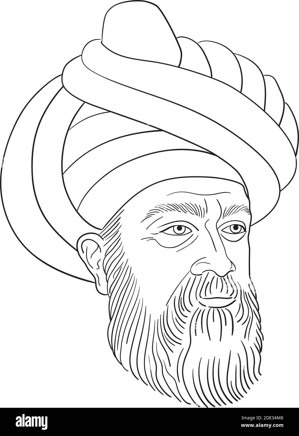 Mimar Sinan était l'architecte ottoman en chef et l'ingénieur civil Illustration de Vecteur