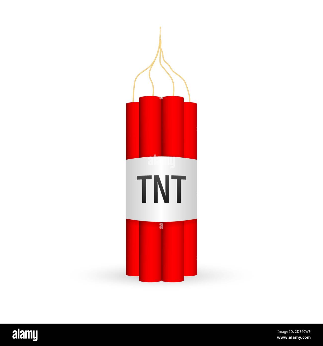 Pack dynamite rouge avec bombe à retardement électrique, TNT. Illustration du stock vectoriel. Illustration de Vecteur