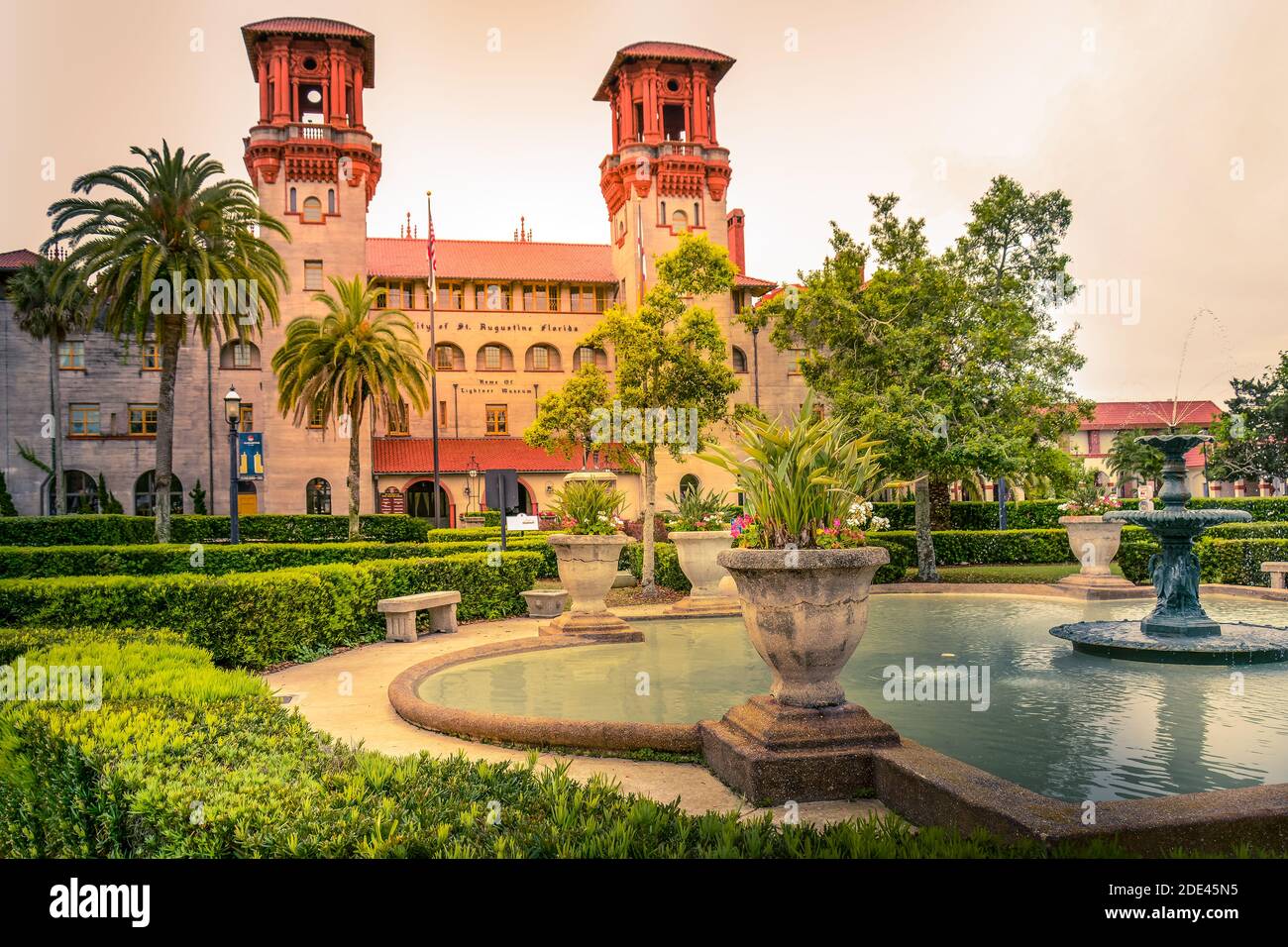 Le musée Lightner se trouve dans l'ancien hôtel Alcazar, un chef-d'œuvre architectural de la Renaissance espagnole, ainsi que dans l'hôtel de ville de Saint Augustine, en Floride Banque D'Images
