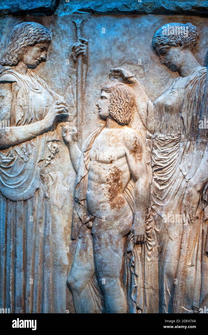 Chambre de la période gréco-romaine dans le Metropolitan Museum of Art 1000 Cinquième Avenue et 82ème rue. Galeries grecques et romaines au Mus Metropitan Banque D'Images