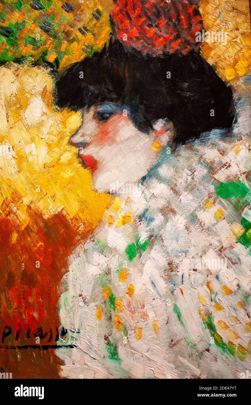 NEW YORK, Pablo Picasso peinture 1901 Femme en profil au Metropolitan Museum of Art 1000 Cinquième Avenue et 82ème rue ce tableau appartient à un Banque D'Images