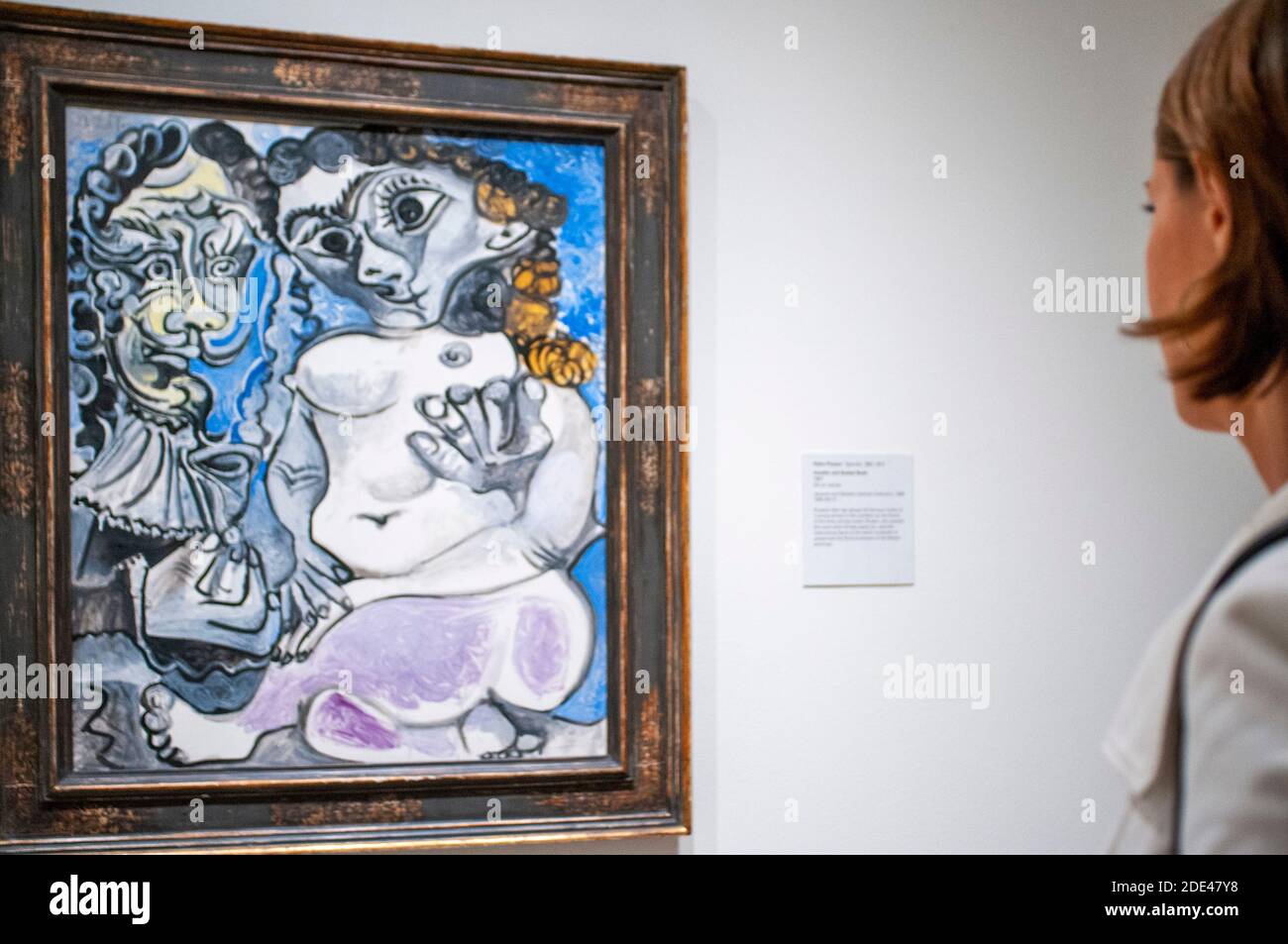 NEW YORK, Pablo Picasso Painting Woman and Musketeer au Metropolitan Museum of Art 1000 Fifth Avenue et 82nd Street. Le fanfaron, dix-septième Banque D'Images