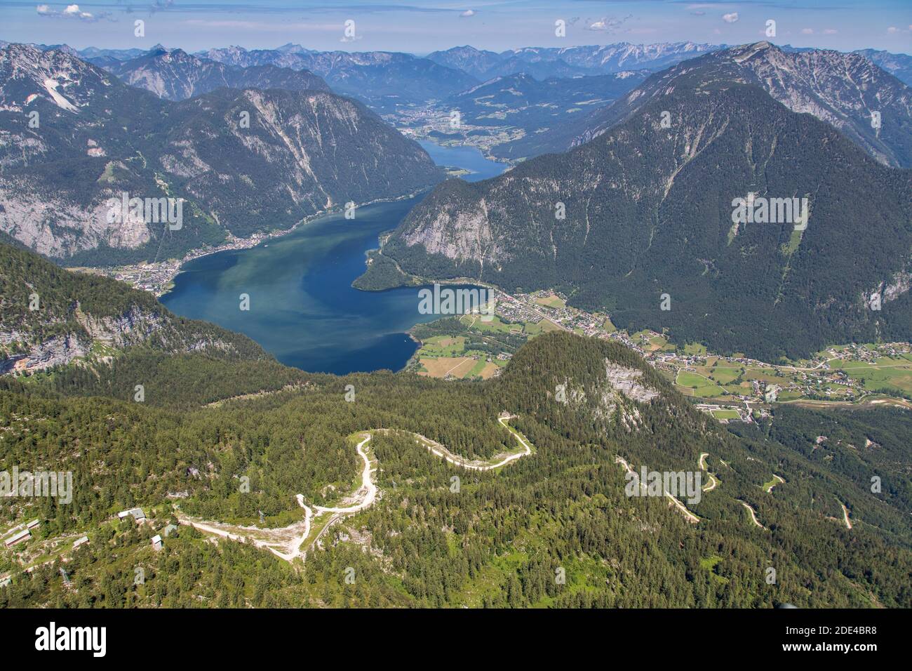 Vue de Krippenstein avec vue sur Hallstaetter See, Krippenstein, haute-Autriche, Autriche Banque D'Images
