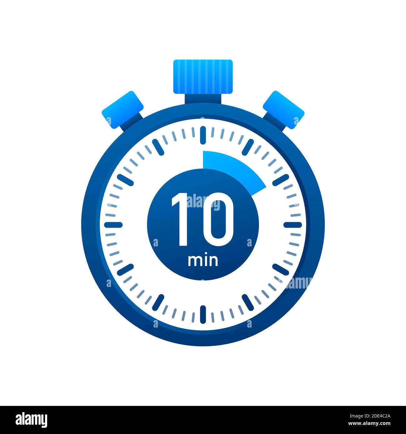 L'icône de vecteur chronomètre de 10 minutes. Icône de chronomètre à plat,  minuterie activée sur fond couleur. Illustration vectorielle Image  Vectorielle Stock - Alamy