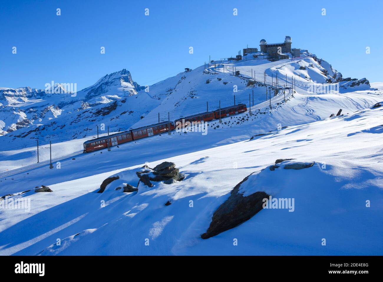 Hotel Gornergrat, Kulmhotel, Gornergrat, 3135m, Valais, Suisse Banque D'Images