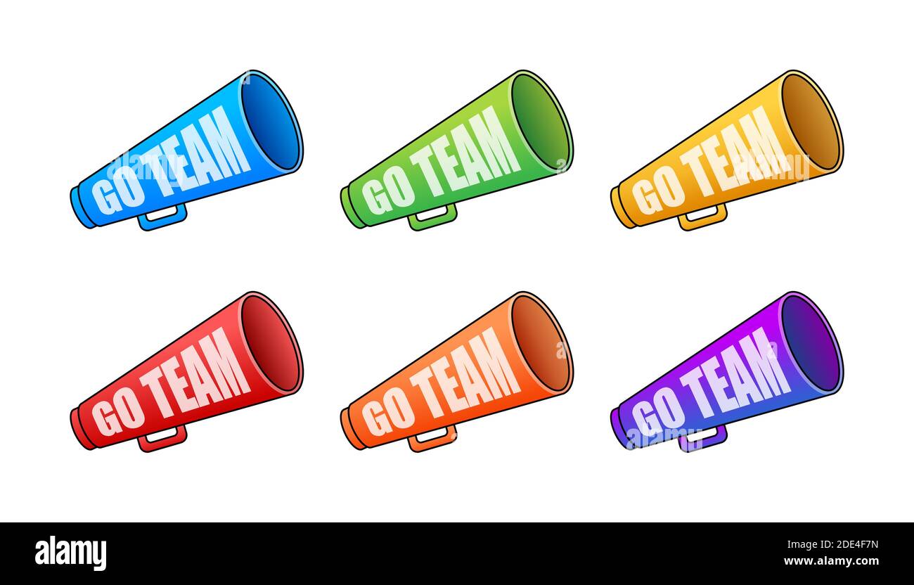 Bannière triangle Go Team. Faites équipe avec un style de dessin animé. Illustration du stock vectoriel. Illustration de Vecteur
