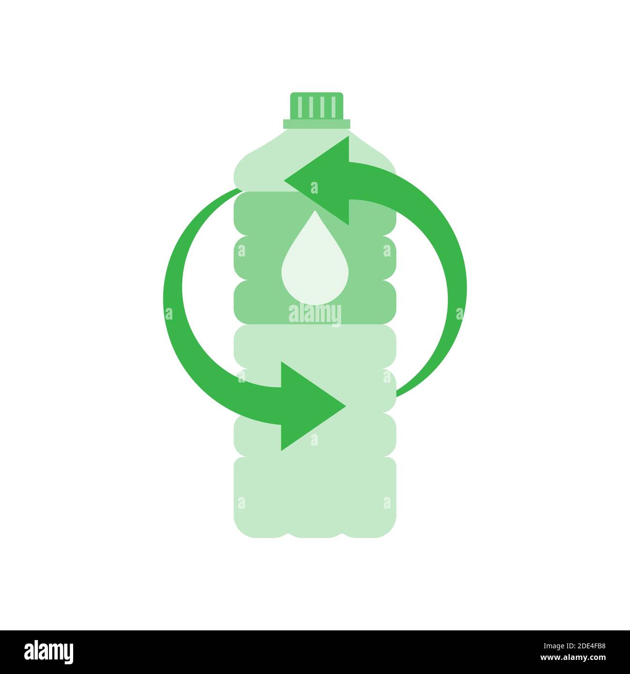 Symbole de recyclage. Recyclez le plastique. Bouteille en plastique de  recyclage verte. Illustration du stock vectoriel Image Vectorielle Stock -  Alamy