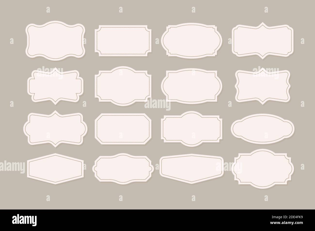 Ensemble de cadres vintage, pack clipart. Collection rétro pour un design décoratif. Collection Frame Retro pour un design décoratif. Illustration du stock vectoriel. Illustration de Vecteur