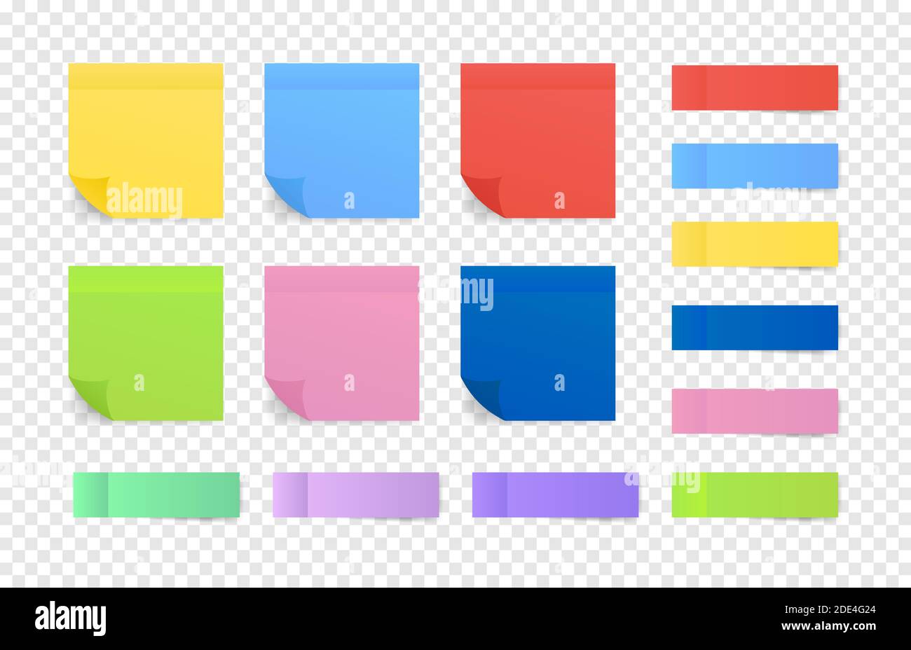 Sticky Notes de couleur. Publier une note papier. Vector illustration. Illustration de Vecteur
