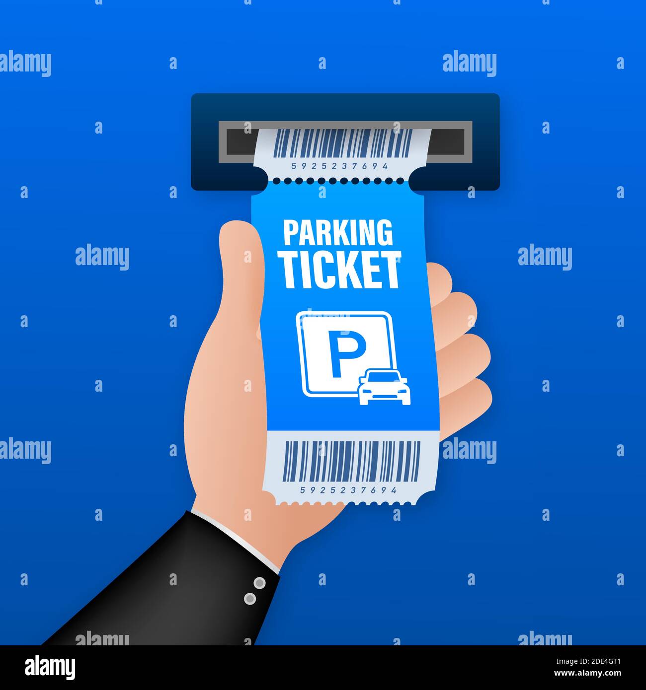 Tickets de parking, design parfait pour toutes les utilisations. Zone de stationnement. Illustration du stock vectoriel. Illustration de Vecteur