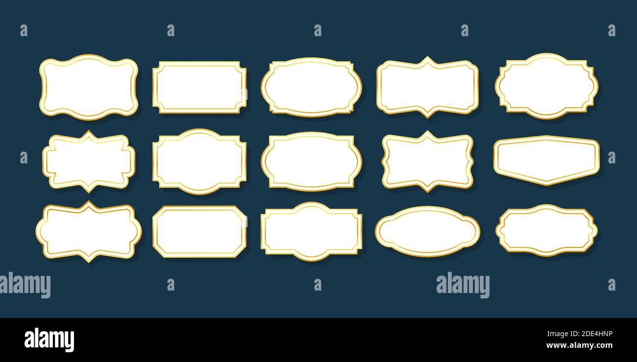 Ensemble de cadres vintage, pack clipart. Collection rétro pour un design décoratif. Collection Frame Retro pour un design décoratif. Illustration du stock vectoriel. Illustration de Vecteur
