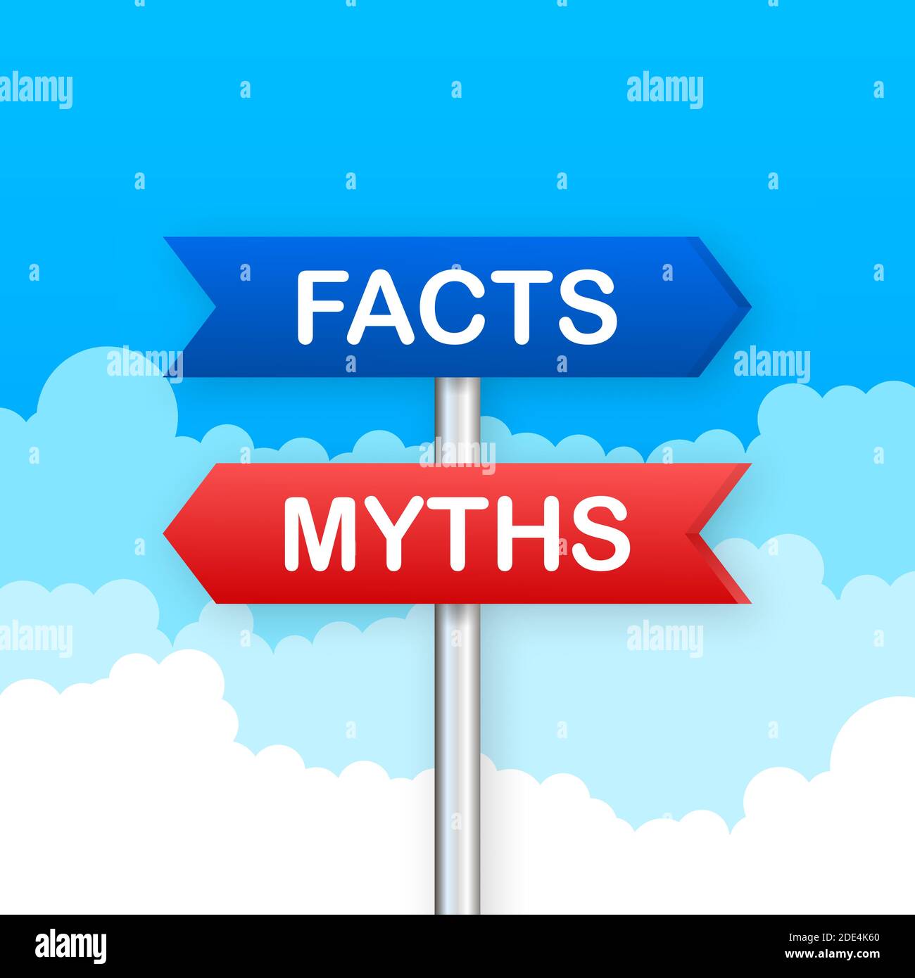 Mythes faits. Des faits, un design parfait pour toutes les fins. Illustration du stock vectoriel. Illustration de Vecteur