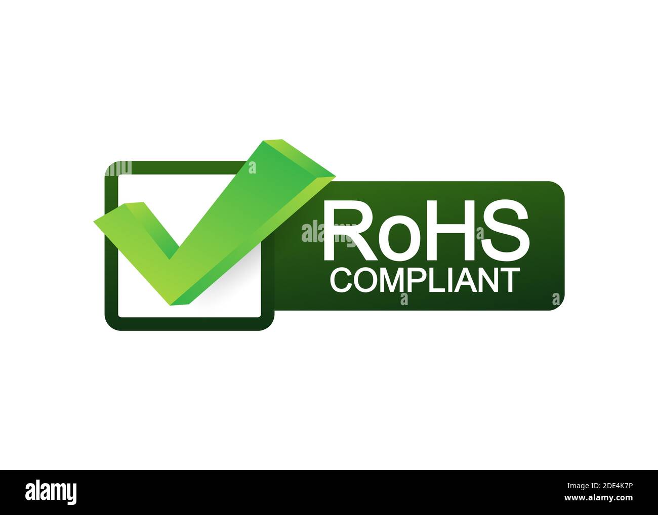 Vert RoHS. Logo, icône, étiquette. Marque de qualité. Icône entreprise. Illustration du stock vectoriel. Illustration de Vecteur