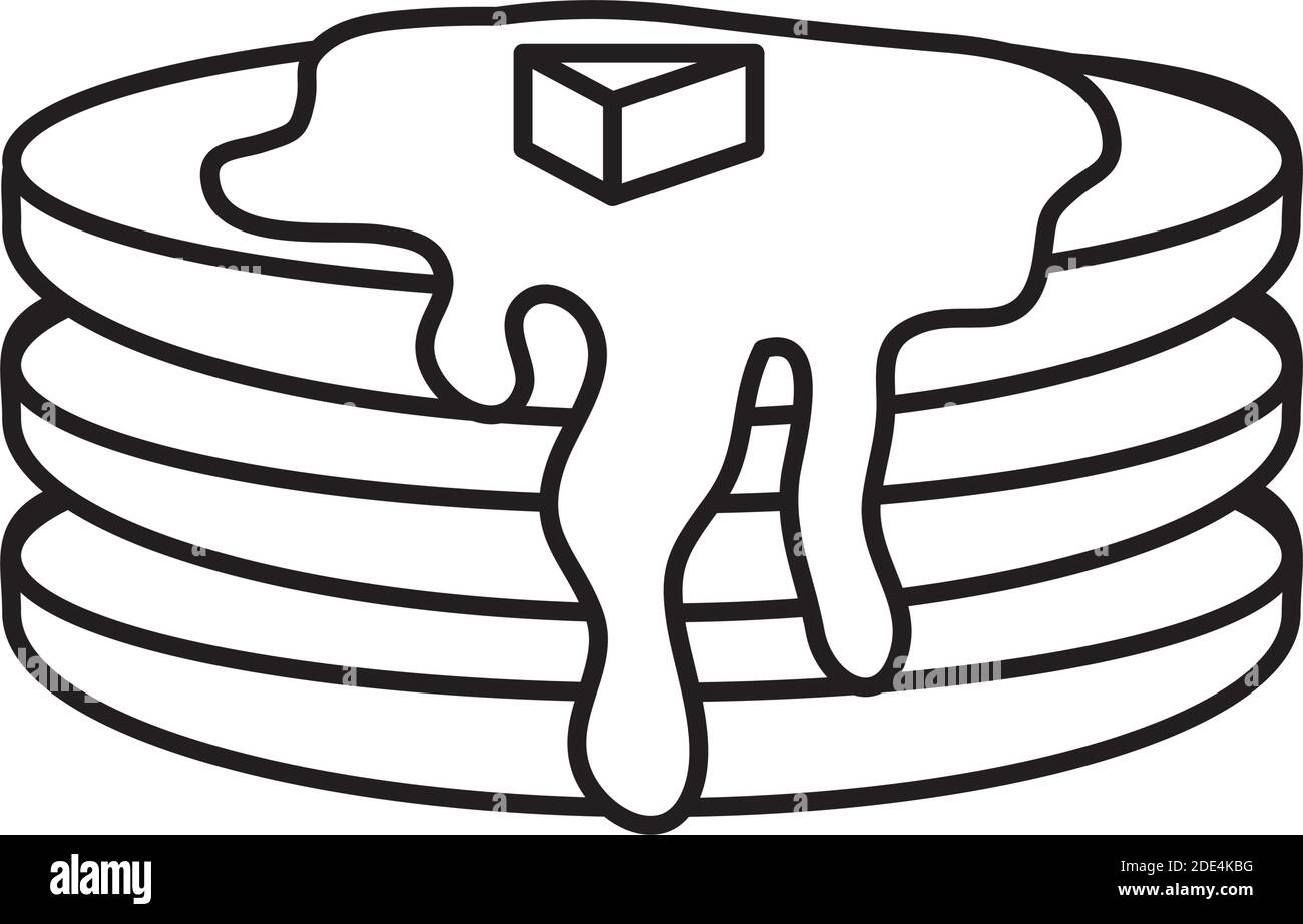 icône de crêpes sucrées sur fond blanc, style de ligne, illustration vectorielle Illustration de Vecteur