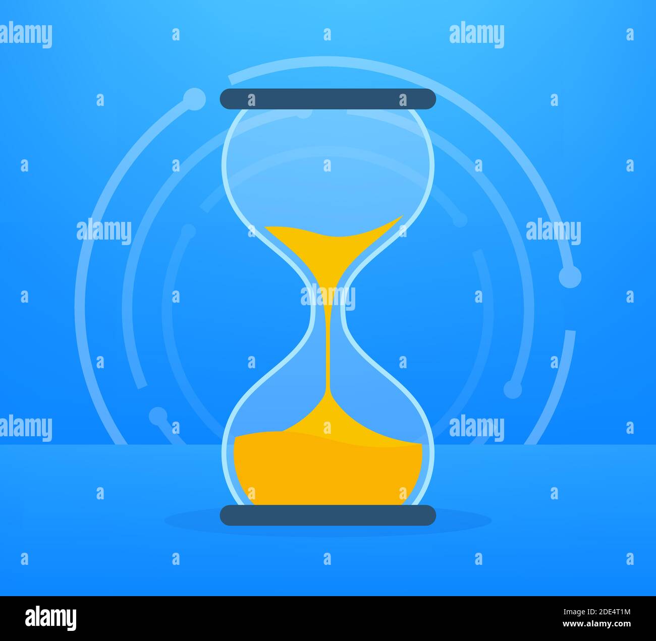 Collection HourGlass. Sablier avec minuterie en verre comme compte à rebours. Illustration du stock vectoriel. Illustration de Vecteur