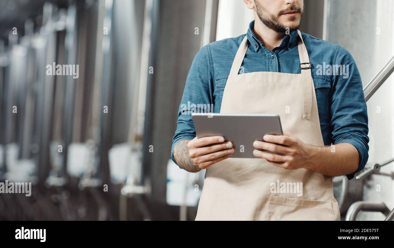 Gestion moderne de l'usine, application mobile et petite entreprise Banque D'Images