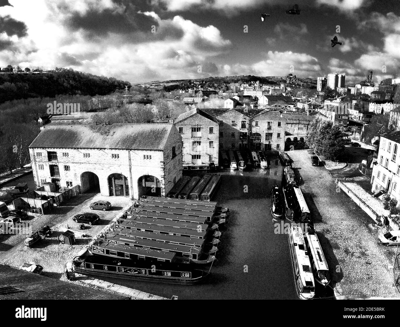 Pont Sowerby Halifax Yorkshire Drone Banque D'Images