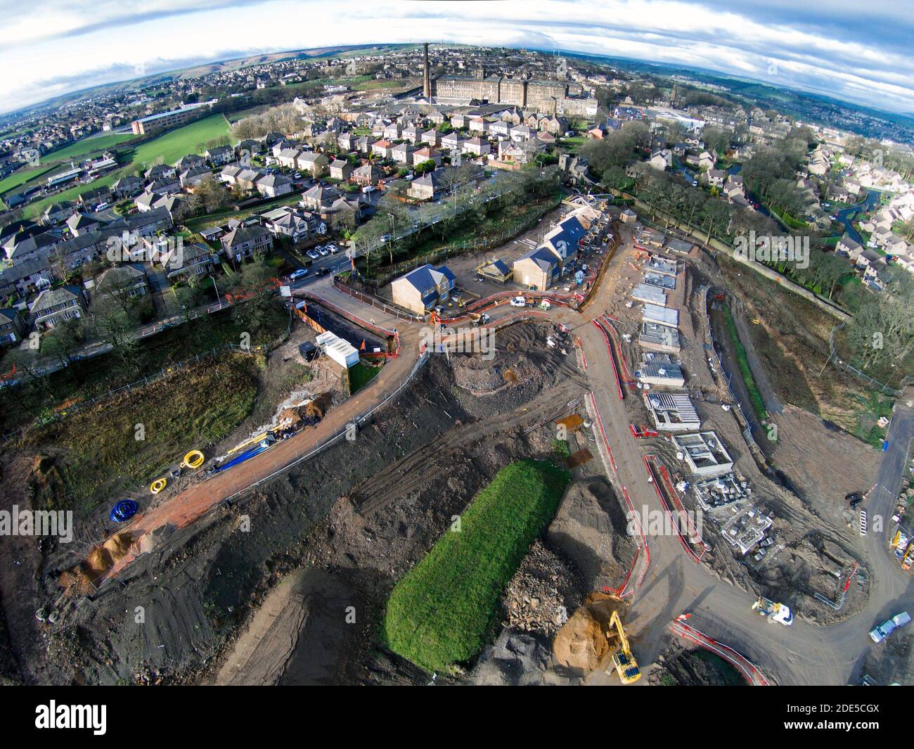 Building Homes Queensbury West Yorkshire Banque D'Images