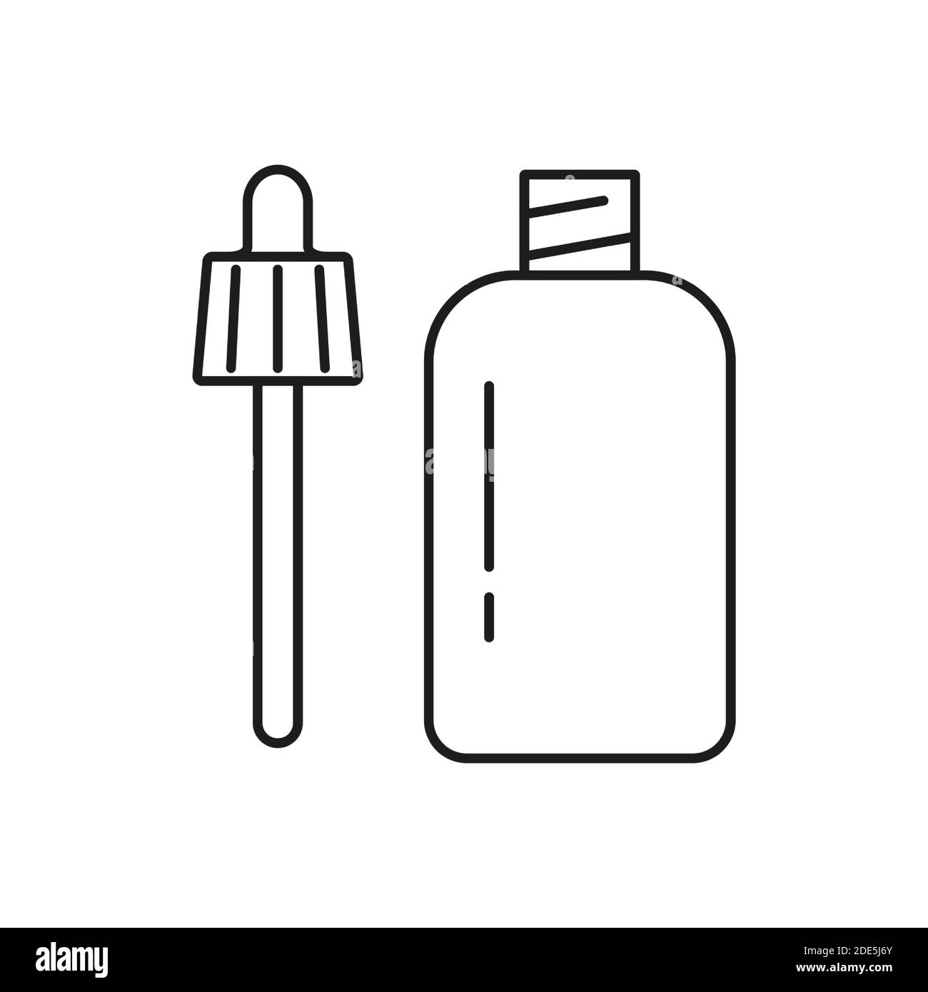 icône de peau de sérum élément de l'icône de maquillage pour le concept mobile et les applications web. L'icône de peau de sérum en ligne fine peut être utilisée pour le Web et le mobile. Icône Premium activée Illustration de Vecteur