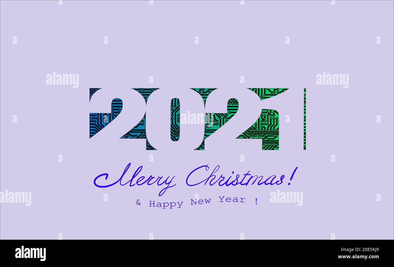 e-card avec 2021 ans Illustration de Vecteur