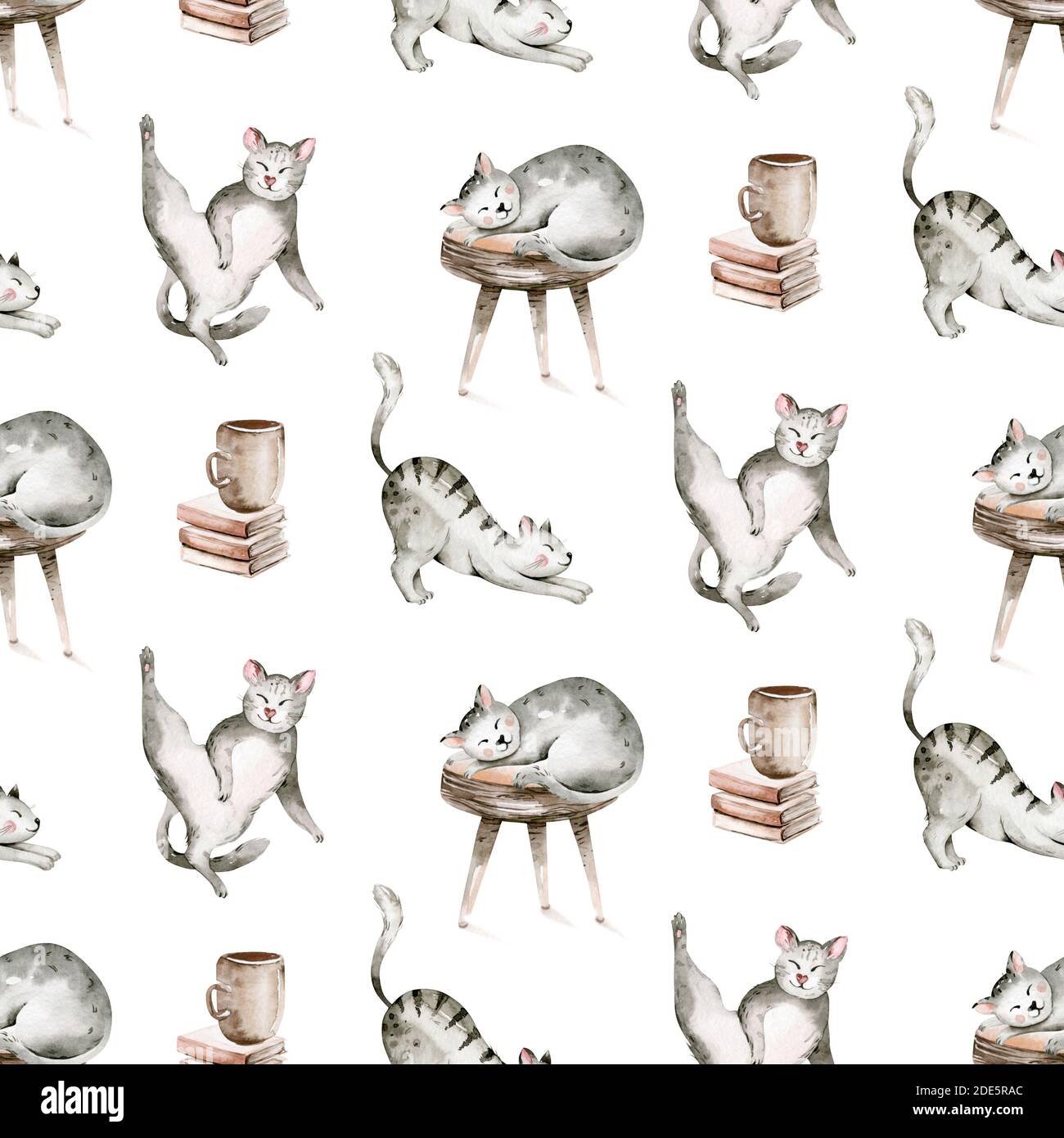 Maison Fetes Occasions Speciales Cartes De Voeux Papeterie Aquarelle Rustique Noir Blanc Chat Personnalise Anniversaire Carte