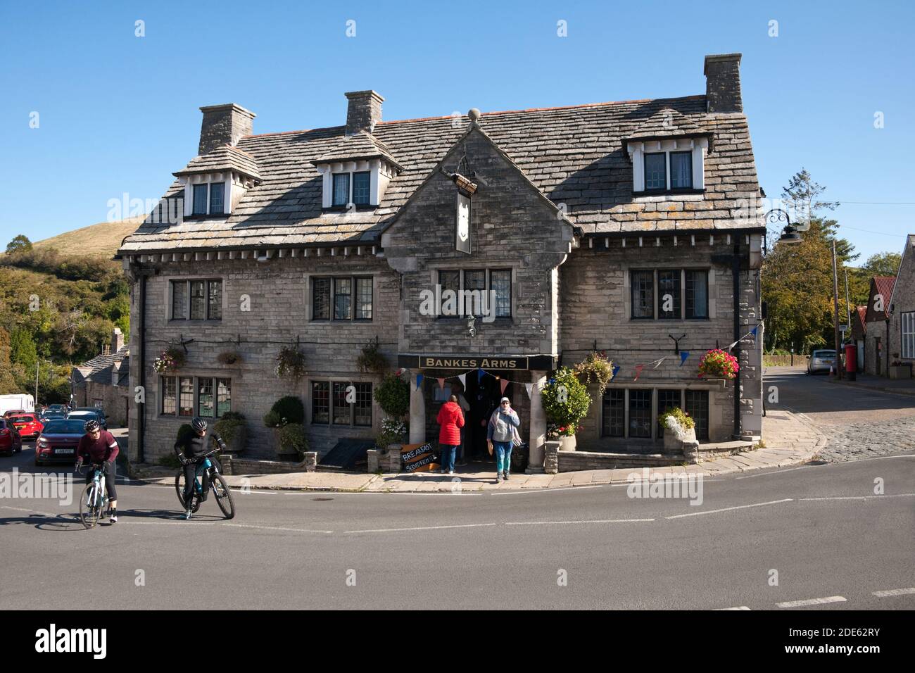 Bankes Arms Hotel dans le village de Corfe Castle Dorset Angleterre Royaume-Uni Banque D'Images