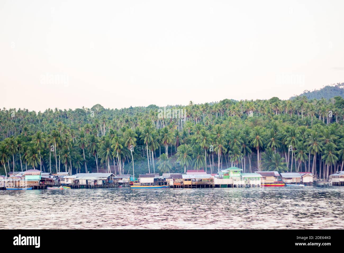Vue d'un village dans l'île de Siasi, Sulu, Philippines Banque D'Images