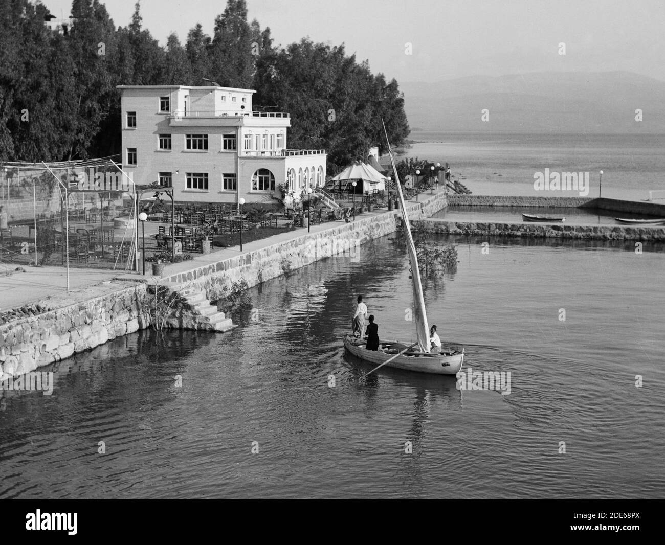 Légende originale: Galilee Lido - lieu: Israel ca. 1934-1939 Banque D'Images