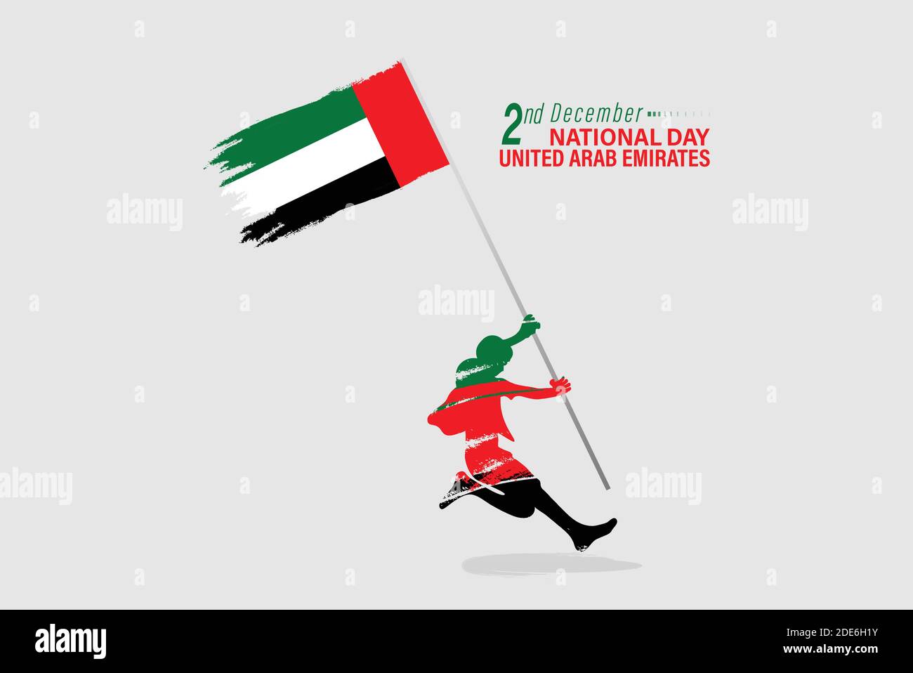 Illustration vectorielle de la journée nationale des Émirats arabes Unis le 2 décembre. Drapeau ondulant. Résumé Illustration de Vecteur