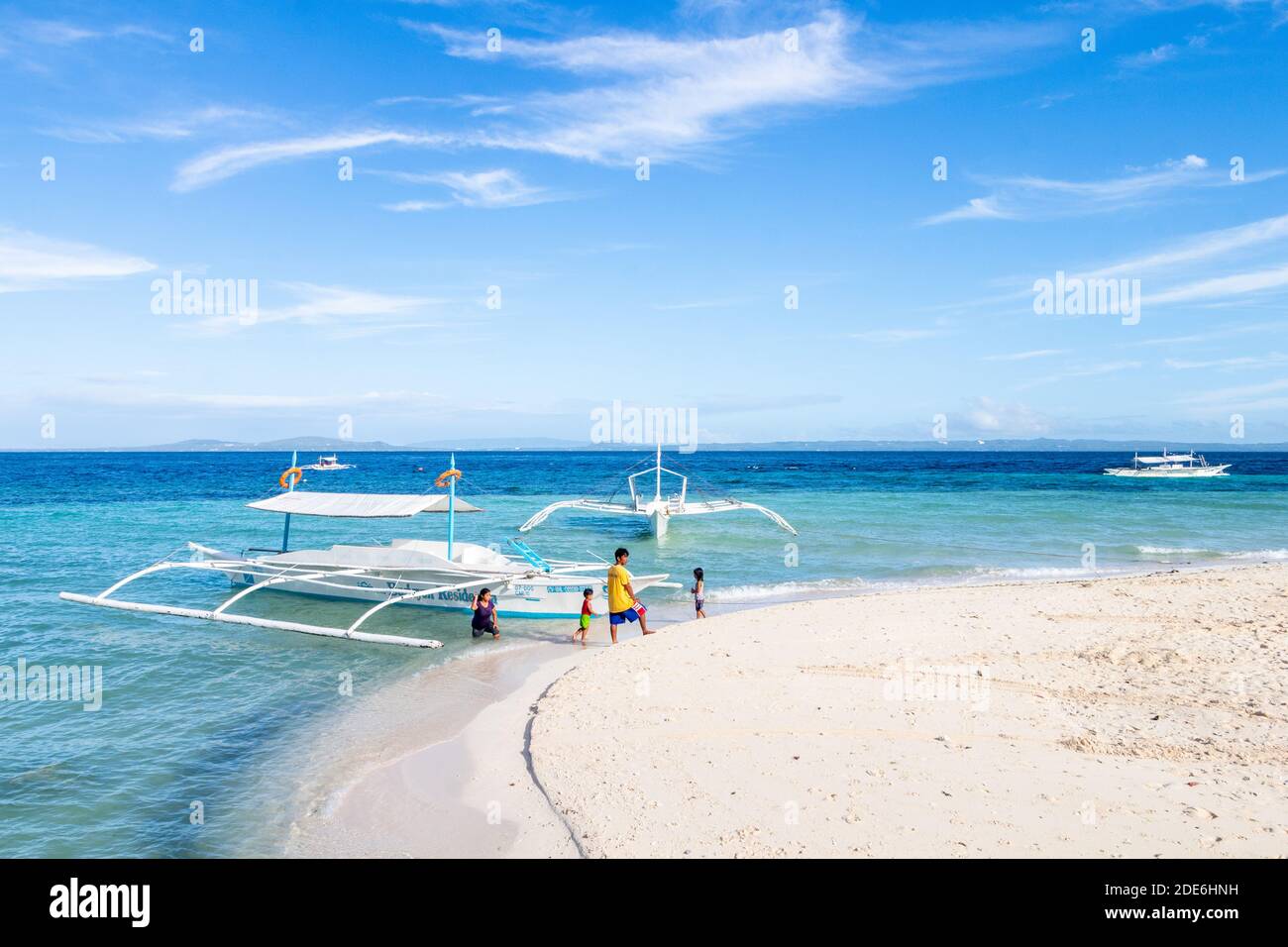 Plage de sable blanc à Bohol, Philippines Banque D'Images