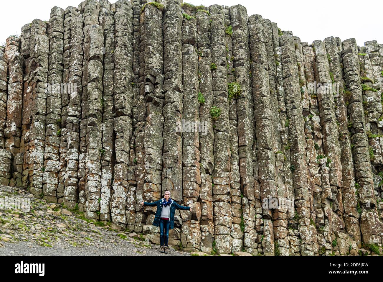 Chaussée de Giant à Bushmills, Irlande du Nord Banque D'Images